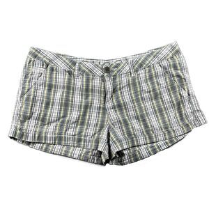 Rue 21 Women Vintage Y2K Style Shorts Short Plaid Back Buckle Booty 5/6 M154